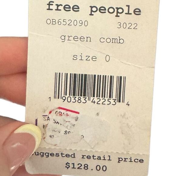 Free People NWT Abbie Fit and Flare Mini Dress In Teal & Orange Dots Size 0 - Picture 9 of 12